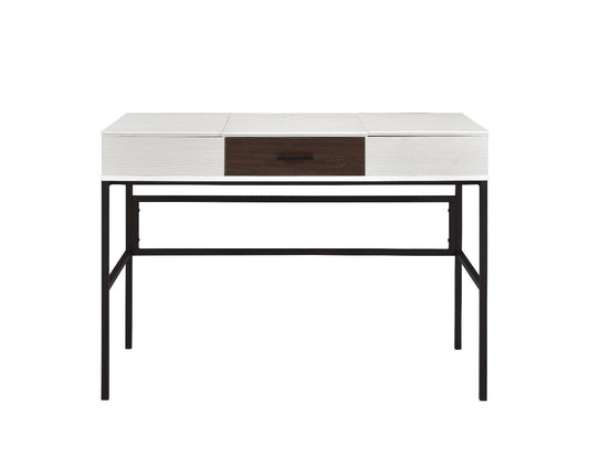 Verster Writing Desk w/ USB, Natural & Black