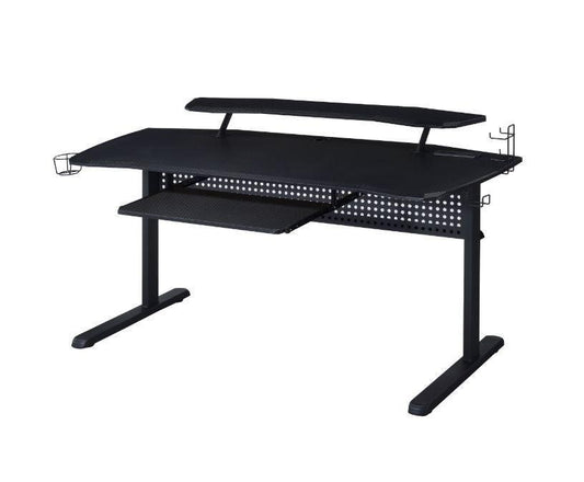 Vildre Gaming Table w/USB Port, Black