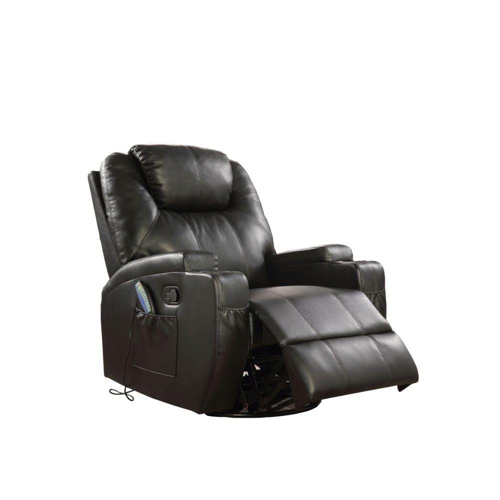Waterlily Motion Rocker Recliner w/Swivel, Black