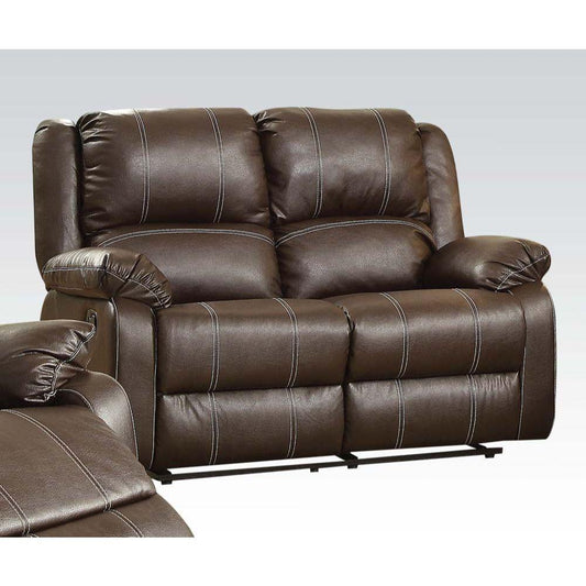 Zuriel Motion Loveseat, Brown PU