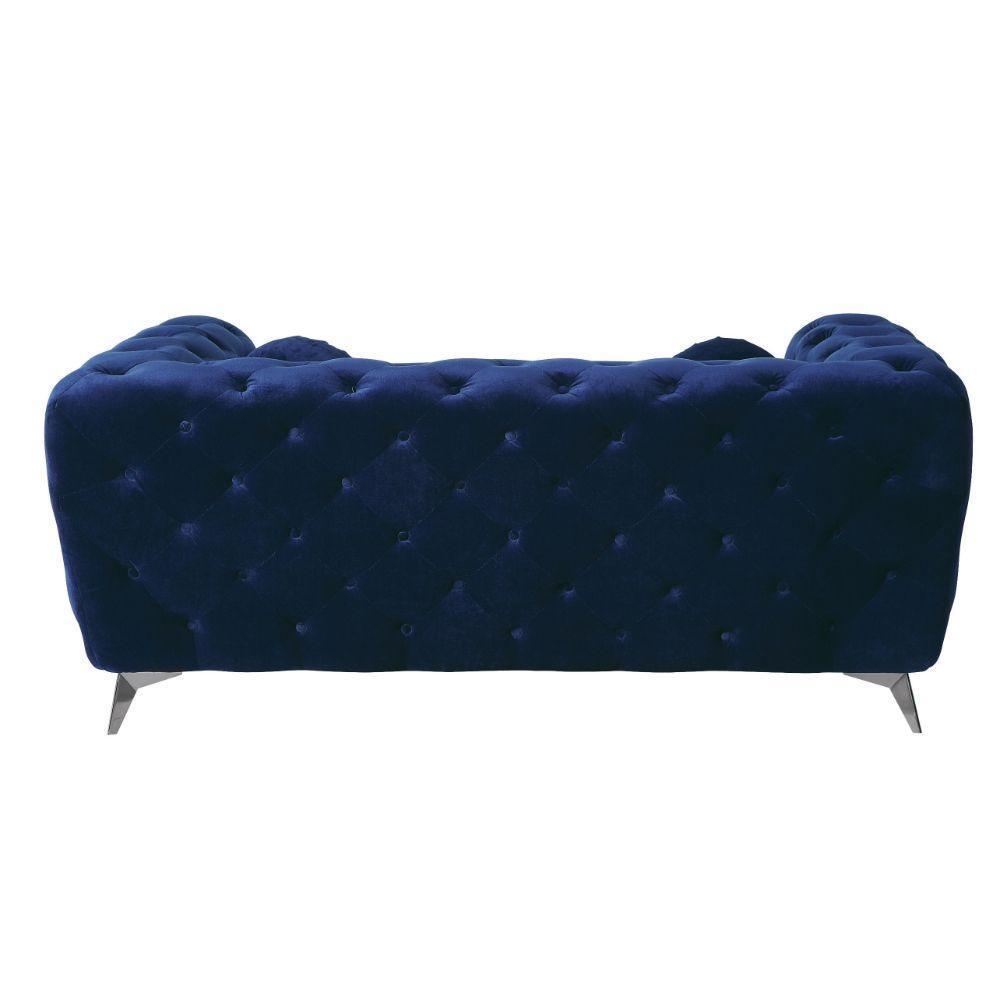 Atronia Loveseat, Blue Fabric