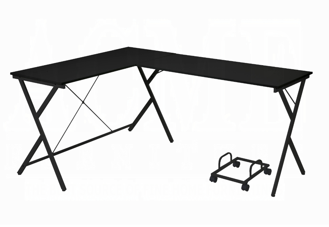 Demas Computer Desk, Black Finish