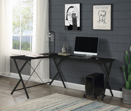 Demas Computer Desk, Black Finish