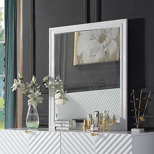 Gaines Mirror, White