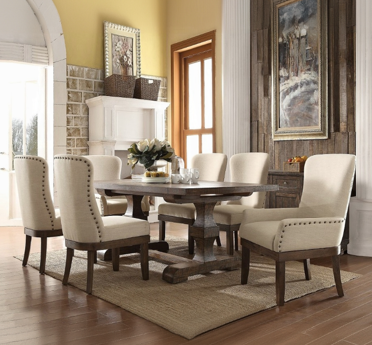 Landon Side Chair (Set-2), Beige Linen