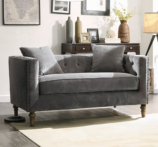 Sidonia Loveseat w/2 Pillows, Gray