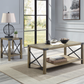 Abiram Coffee Table, Rustic Oak Finish