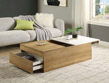 ACME Aafje Coffee Table, Oak & White Finish