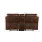 ACME Aashi Loveseat w/Console (Motion), Brown Leather-Gel Match