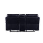 ACME Aashi Loveseat w/Console (Motion), Navy Leather-Gel Match