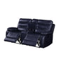 ACME Aashi Loveseat w/Console (Motion), Navy Leather-Gel Match