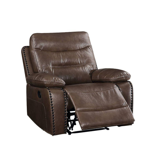 ACME Aashi Recliner , Brown Leather-Gel Match