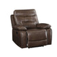 ACME Aashi Recliner , Brown Leather-Gel Match