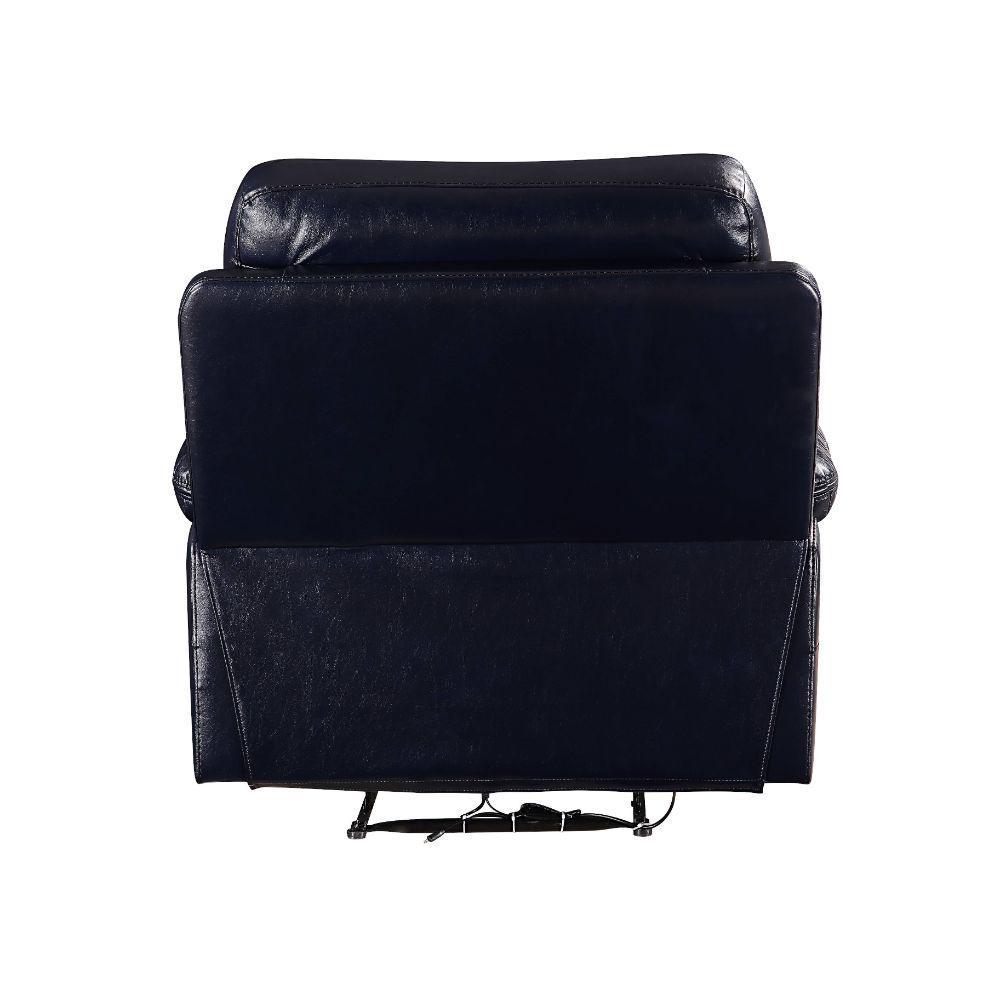 ACME Aashi Recliner , Navy Leather-Gel Match