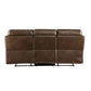 ACME Aashi Sofa (Motion), Brown Leather-Gel Match