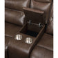 ACME Aashi Sofa (Motion), Brown Leather-Gel Match