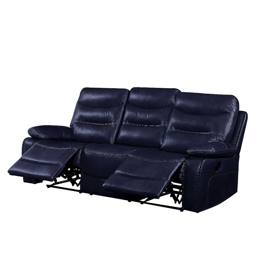 ACME Aashi Sofa (Motion), Navy Leather-Gel Match