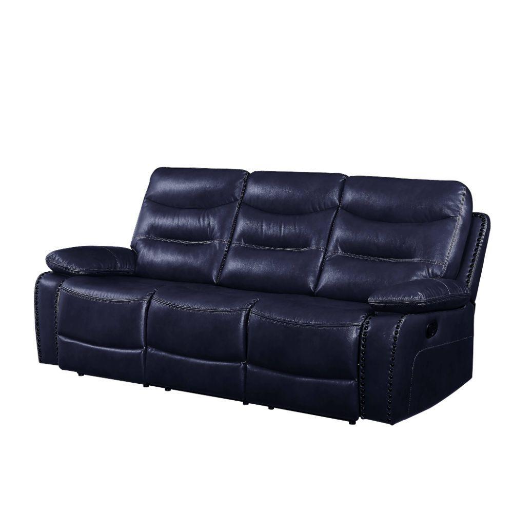 ACME Aashi Sofa (Motion), Navy Leather-Gel Match