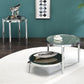 ACME Abbe Coffee Table, Glass & Chrome Finish