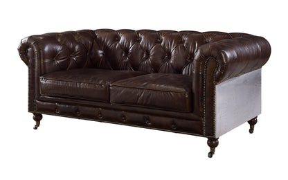 ACME Aberdeen Loveseat, Vintage Brown Top Grain Leather