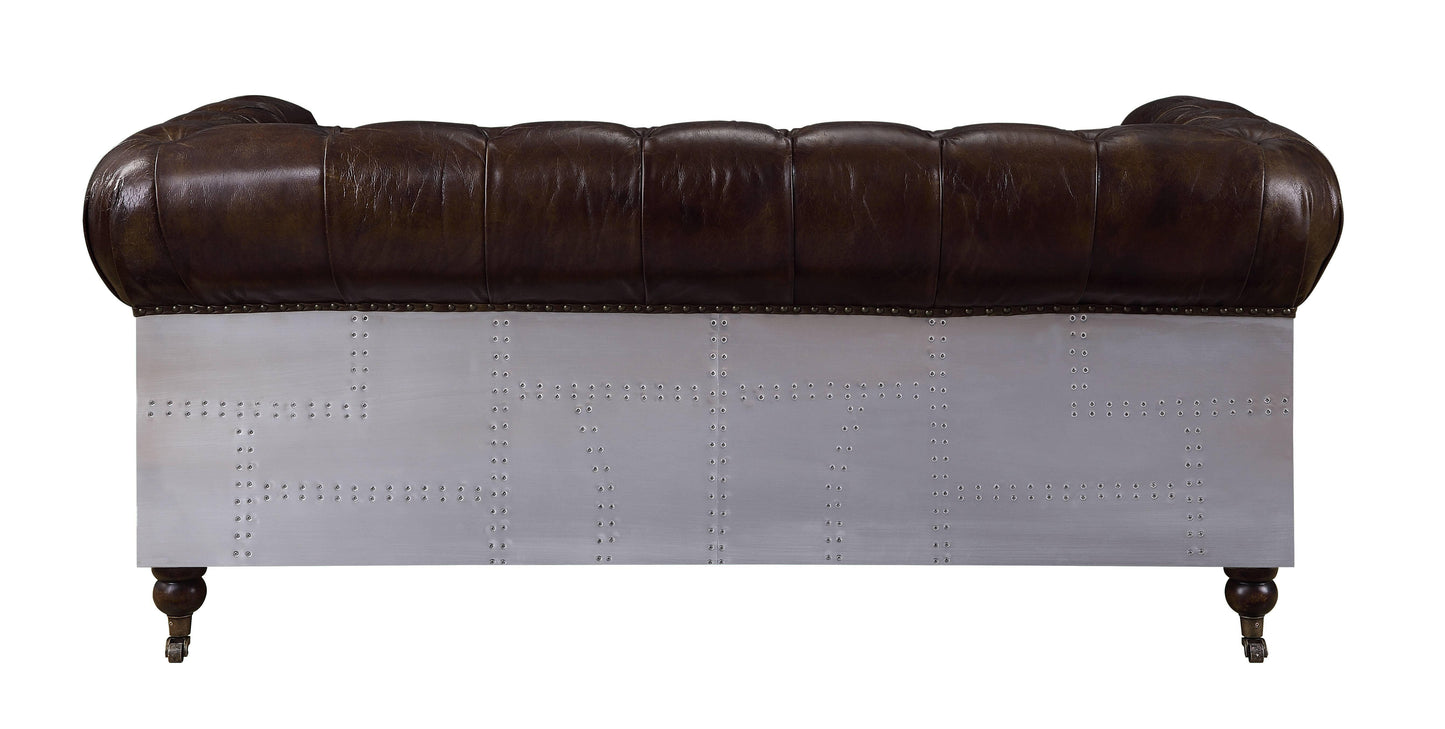 ACME Aberdeen Loveseat, Vintage Brown Top Grain Leather