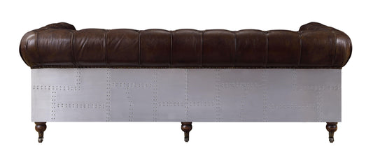 ACME Aberdeen Sofa, Vintage Brown Top Grain Leather