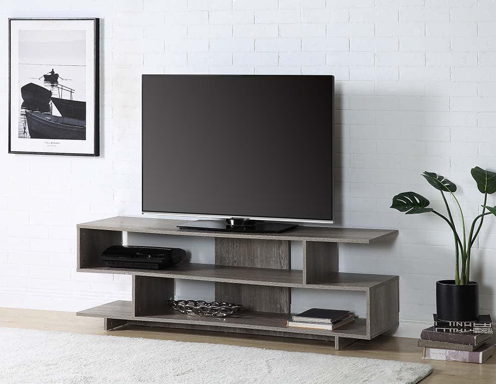 ACME Abhay TV Stand, Grey Oak Finish