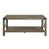 ACME Abiram Coffee Table, Rustic Oak Finish