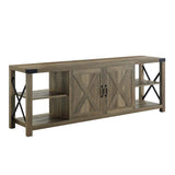 ACME Abiram TV Stand, Rustic Oak Finish