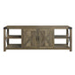 ACME Abiram TV Stand, Rustic Oak Finish