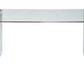 ACME Abraham Dining Table, Clear Glass & Chrome Finish