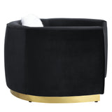 ACME Achelle Loveseat w/3 Pillows, Black Velvet