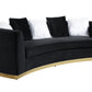 ACME Achelle Sofa w/5 Pillows, Black Velvet