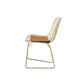 ACME Achellia Side Chair (Set-2), Whiskey PU & Gold