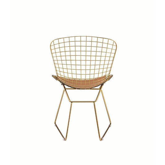 ACME Achellia Side Chair (Set-2), Whiskey PU & Gold