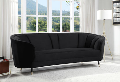 ACME Achim Sofa, Black Velvet