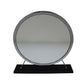 ACME Adao Vanity Mirror & Stool, Faux Fur, Mirror, Black & Chrome Finish