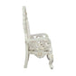 ACME Adara Arm Chair (Set-2), White PU & Antique White Finish