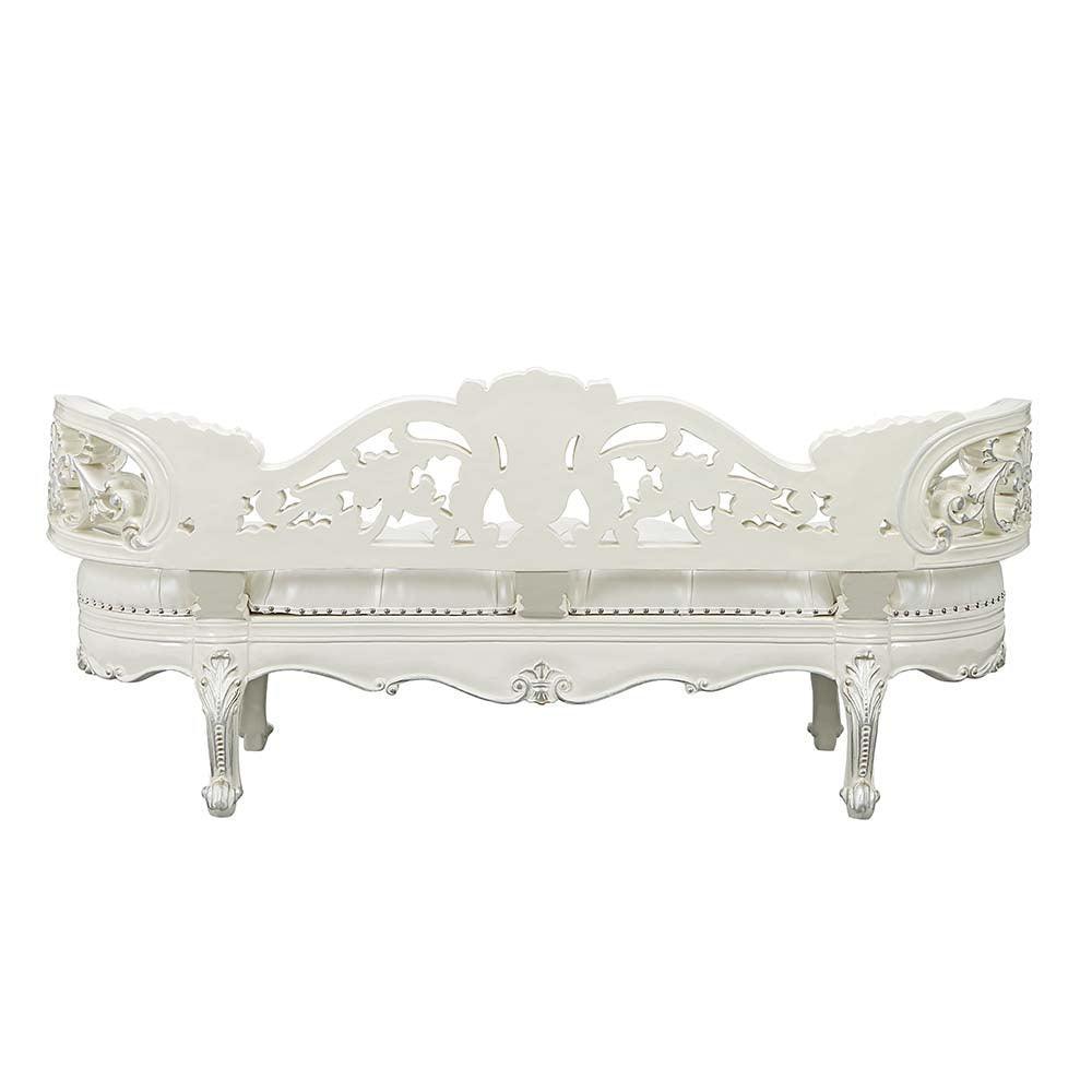 ACME Adara Bench, Antique White Finish