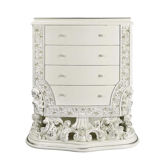 ACME Adara Chest, Antique White Finish