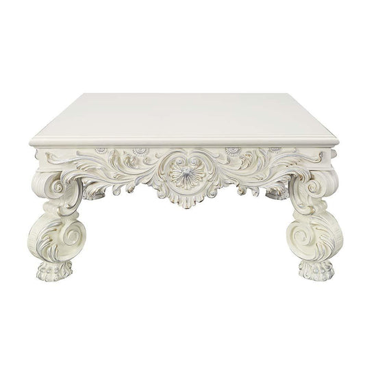 ACME Adara Coffee Table, Antique White Finish