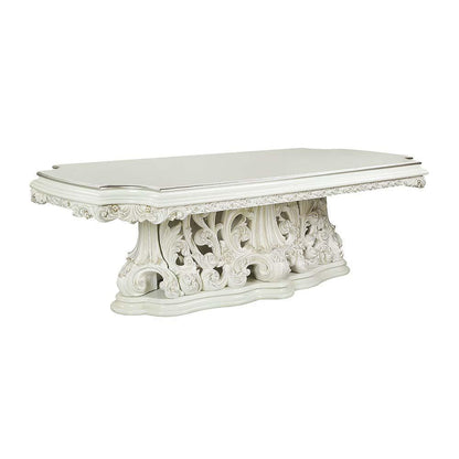 ACME Adara Dining Table , Antique White Finish