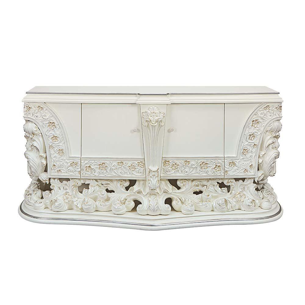 ACME Adara Server, Antique White Finish