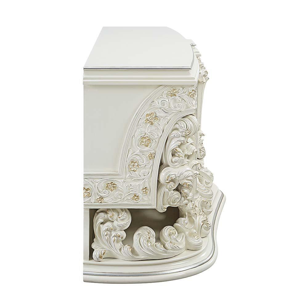 ACME Adara Server, Antique White Finish