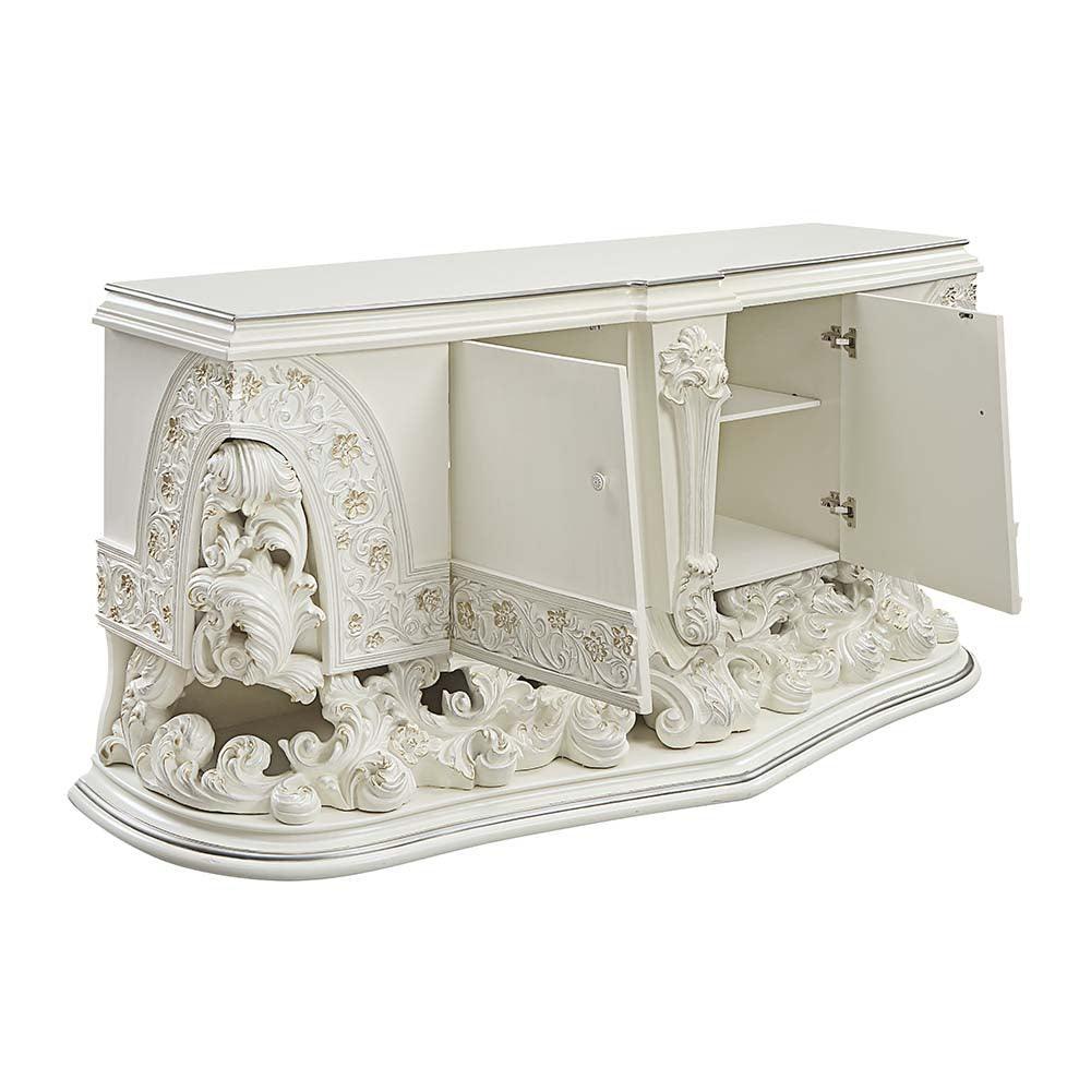 ACME Adara Server, Antique White Finish