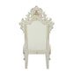 ACME Adara Side Chair (Set-2), White PU & Antique White Finish