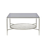 ACME Adelrik Coffee Table, Glass & Chrome Finish