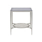 ACME Adelrik End Table, Glass & Chrome Finish