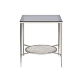 ACME Adelrik End Table, Glass & Chrome Finish