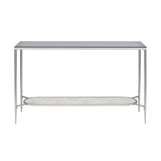 ACME Adelrik Sofa Table, Glass & Chrome Finish